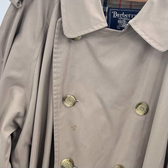Vintage Burberrys of London Tan Trench Coat with Nova Check Lining Mens 44 - Picture 5 of 16
